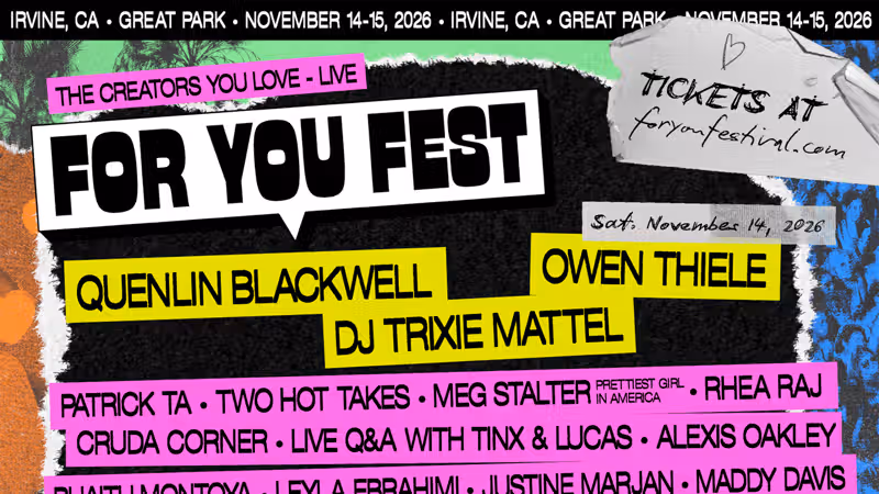 New CA ‘For You Fest’ announced ft. Trixie Mattell, Megan Stalter, Caleb Hearon, Rebecca Black & more