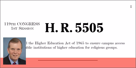 H.R. 5505: Equal Campus Access Act of 2025