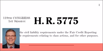 H.R. 5775: FCRA Liability Harmonization Act