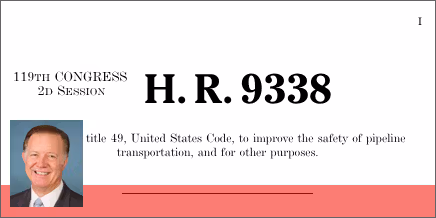 H.R. 9338: Pipeline Safety Authorization Act of 2026