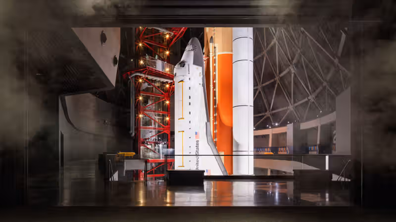 November launch set for space shuttle Endeavour's towering display