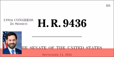 H.R. 9436: Northeast Lobsterman Protection Act of 2026