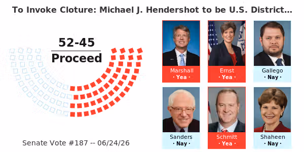 Motion to Invoke Cloture: Michael J. Hendershot to be U.S. District Judge for the Northern District of Ohio: Michael J. Hendershot, of Ohio, to be United States District Judge for the Northern District of Ohio