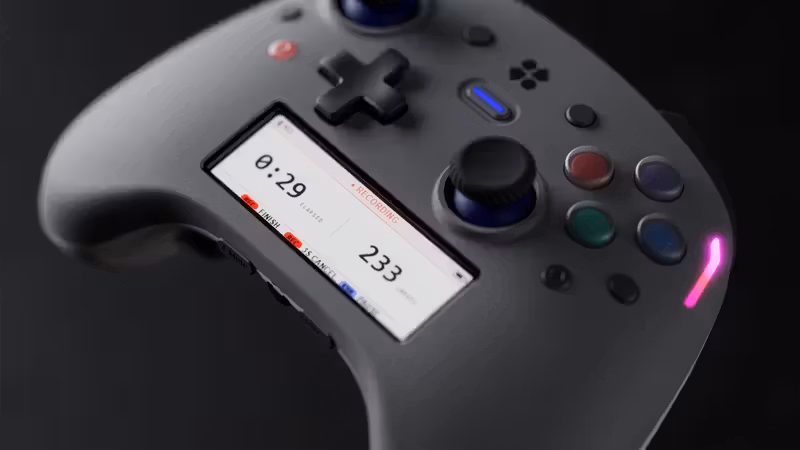 This wild new PC pro controller runs its own custom OS across a 2.79-inch color display slapped beneath the thumbsticks