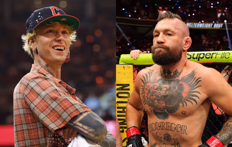 Machine Gun Kelly revels in Conor McGregor’s 69-second UFC loss years after their VMA bust-up