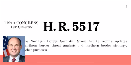 H.R. 5517: Northern Border Security Enhancement and Review Act