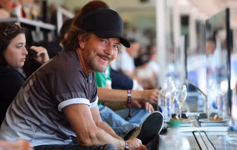 Watch Eddie Vedder soak up the glory as Pearl Jam’s ‘Alive’ is played during hydration break of USA vs Belgium World Cup match