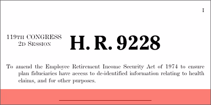 H.R. 9228: Health Data Access, Transparency, and Affordability Act of 2026