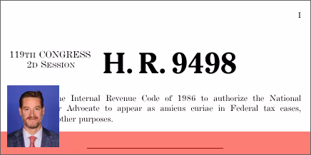 H.R. 9498: Taxpayer Advocate Participation Act