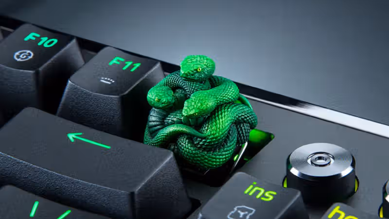 'To own a Razer Artisan Keycap is to display one’s allegiance, a mark of belonging within the Cult of Razer' says the PR nonsense behind this $90 coil of snakes