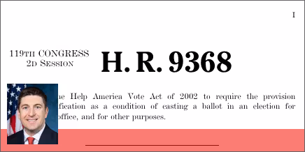H.R. 9368: Voter ID Act