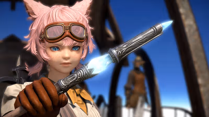Final Fantasy 14 fans spot Evercold character in the MMO's Patch 7.56 screenshots, immediately theorize the expansion's new DPS class: "Is that a crossbow?"