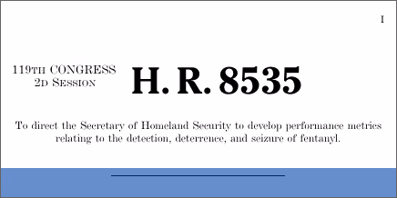 H.R. 8535: Measuring Illicit Fentanyl Trafficking Act