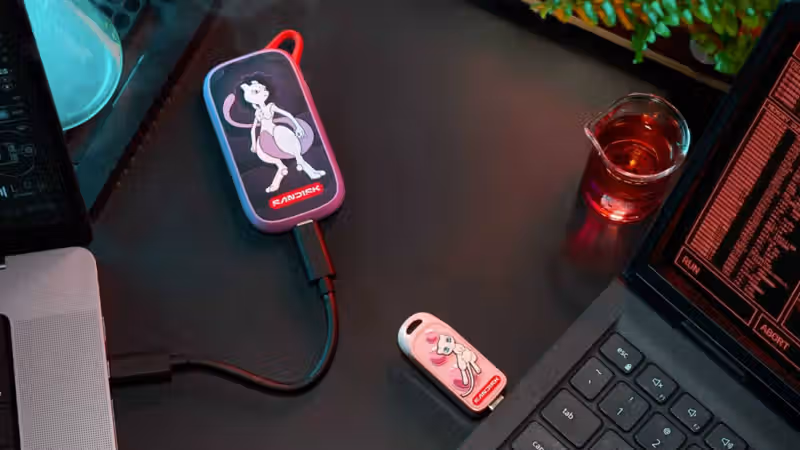 SanDisk is celebrating 30 years of Pokemon with Mew and Mewtwo edition drives, and gaming storage has never looked cuter