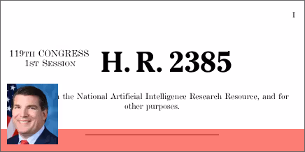 H.R. 2385: CREATE AI Act of 2025