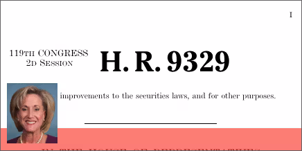 H.R. 9329: SEC Reform and Restructuring Act