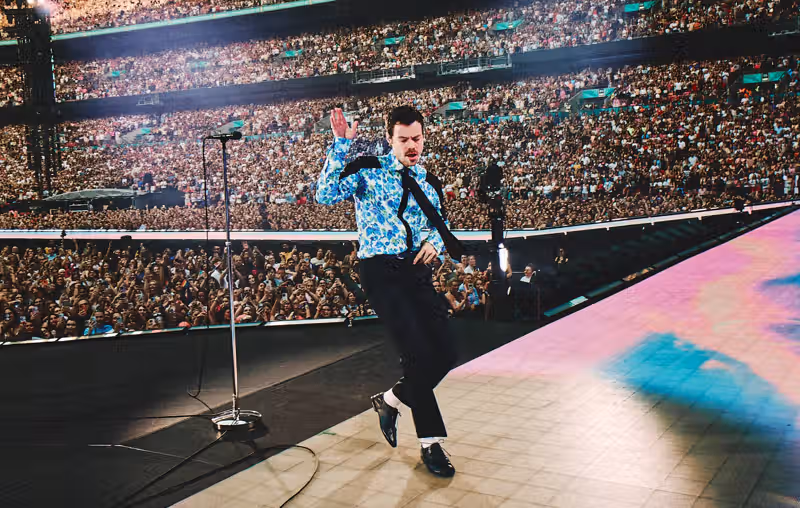 Harry Styles closes record-breaking Wembley residency with Pride celebration and appearance from sister Gemma