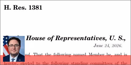 H.Res. 1381: Electing a Member to certain standing committees of the House of Representatives.
