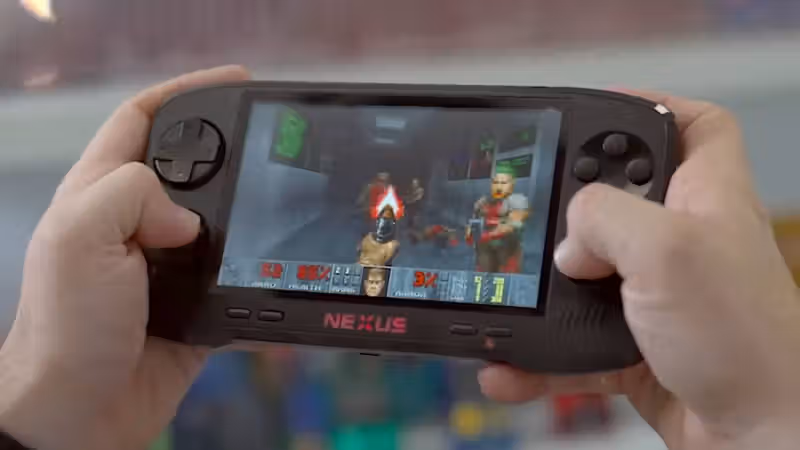 The Evercade will soon run DOOM, and it's even getting its own limited edition Nexus handheld