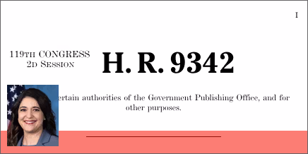 H.R. 9342: GPO Modernization Act of 2026