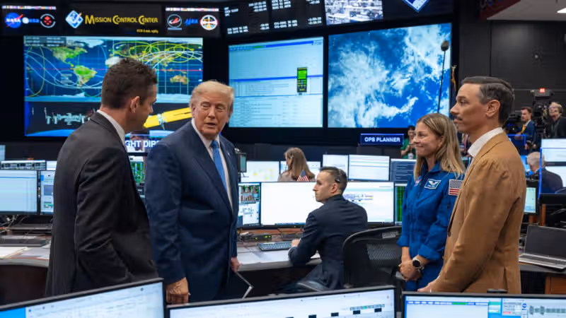 Why it matters that President Trump just dialed into a NASA news conference