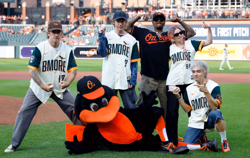 Watch Turnstile take over Baltimore Orioles baseball game on night honouring hometown band