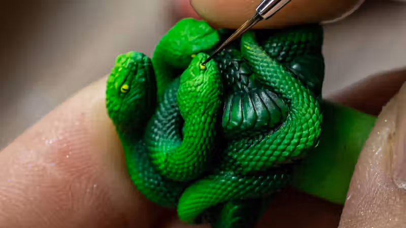 Razer has unveiled a highly limited hand-painted snake keycap, and it's so detailed you can make out its every scale