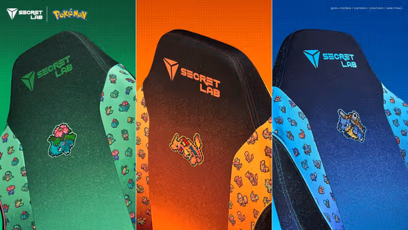 Secretlab's Pokémon collection just evolved with new SKINS for Charizard, Blastoise, and Vensaur that fit any Titan Evo and celebrate the franchise's classic pixel art