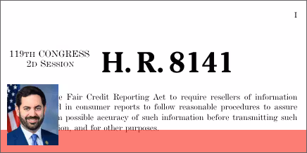H.R. 8141: Fair Credit Reporting Reseller Accuracy Act