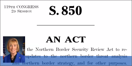S. 850: Northern Border Security Enhancement and Review Act
